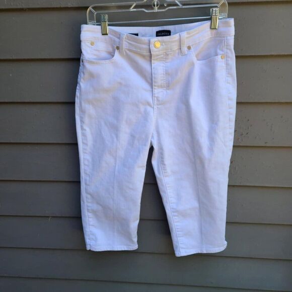 Talbots White Flawless Petal Pusher Jeans no Cuffs size 8P - Picture 6 of 11